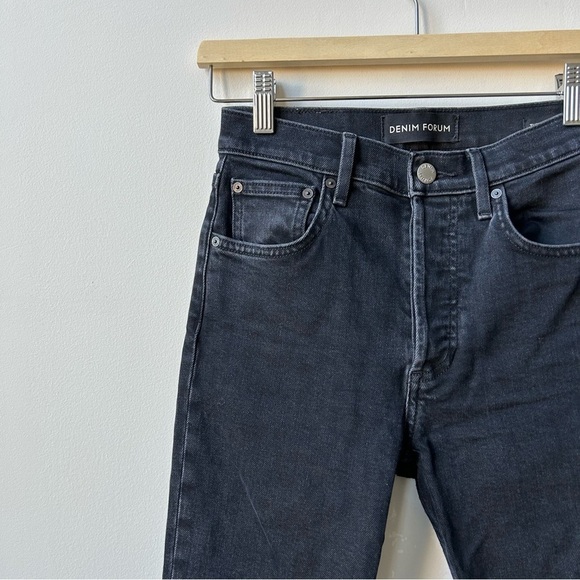 Denim Forum Aritzia The Yoko High Rise Slim Black Size 24 - Picture 2 of 7